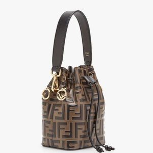 Fendi Mon Tresor Brown leather mini bag